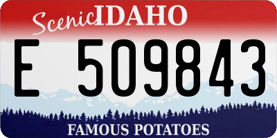 ID license plate E509843