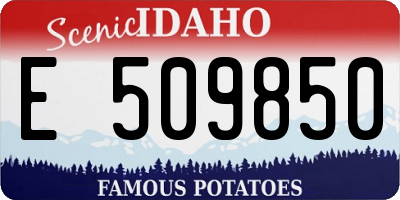 ID license plate E509850