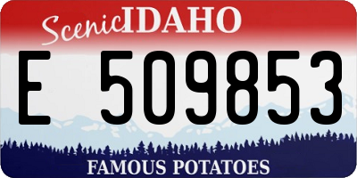 ID license plate E509853