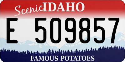 ID license plate E509857