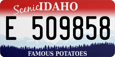 ID license plate E509858