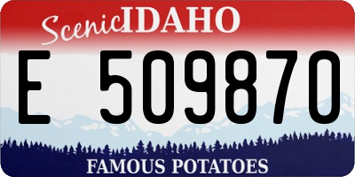 ID license plate E509870