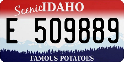 ID license plate E509889