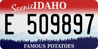 ID license plate E509897