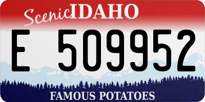 ID license plate E509952