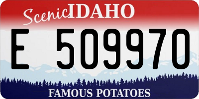 ID license plate E509970