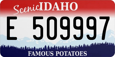 ID license plate E509997