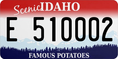 ID license plate E510002