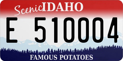 ID license plate E510004