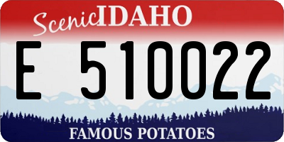ID license plate E510022