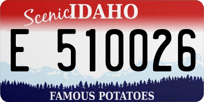 ID license plate E510026