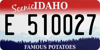 ID license plate E510027