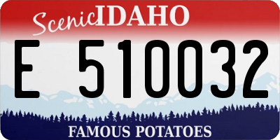 ID license plate E510032