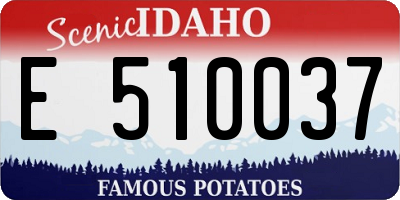 ID license plate E510037