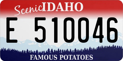 ID license plate E510046