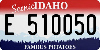 ID license plate E510050