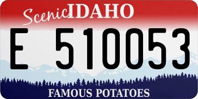 ID license plate E510053