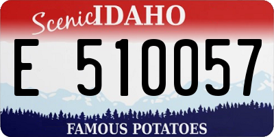 ID license plate E510057