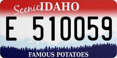 ID license plate E510059