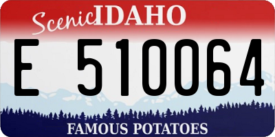 ID license plate E510064