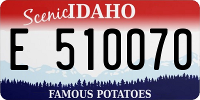 ID license plate E510070