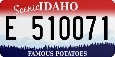 ID license plate E510071