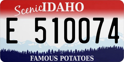 ID license plate E510074