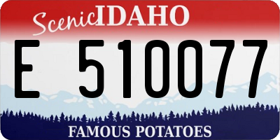 ID license plate E510077