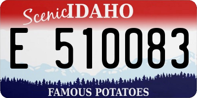ID license plate E510083