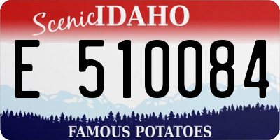 ID license plate E510084