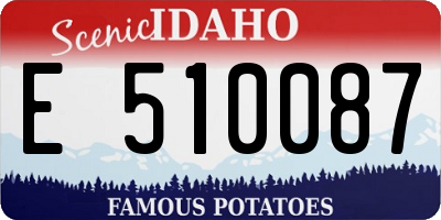 ID license plate E510087