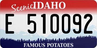 ID license plate E510092