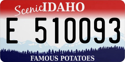 ID license plate E510093