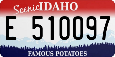 ID license plate E510097