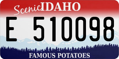 ID license plate E510098