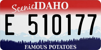 ID license plate E510177