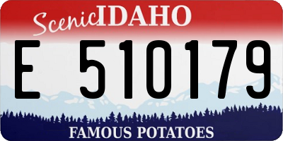 ID license plate E510179