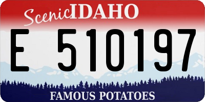 ID license plate E510197
