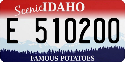 ID license plate E510200