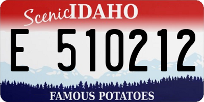 ID license plate E510212