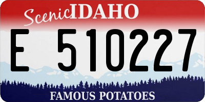 ID license plate E510227