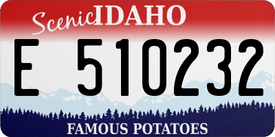 ID license plate E510232