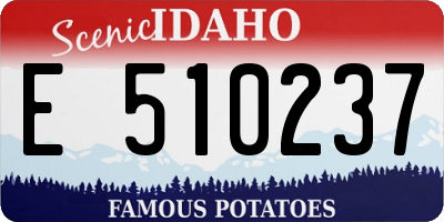 ID license plate E510237
