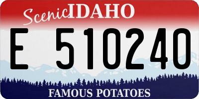 ID license plate E510240