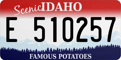 ID license plate E510257