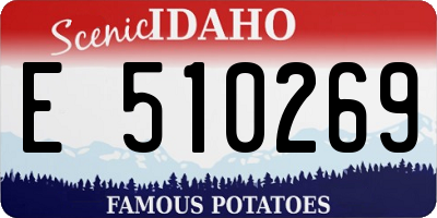 ID license plate E510269