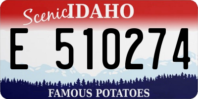ID license plate E510274