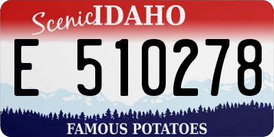 ID license plate E510278