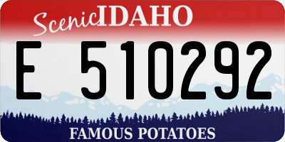 ID license plate E510292
