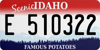 ID license plate E510322